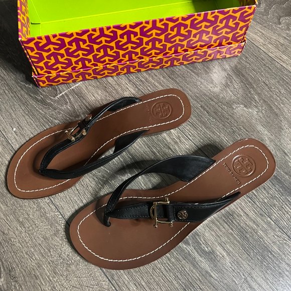 Tory Burch Black mid heeled sandals - Picture 2 of 4